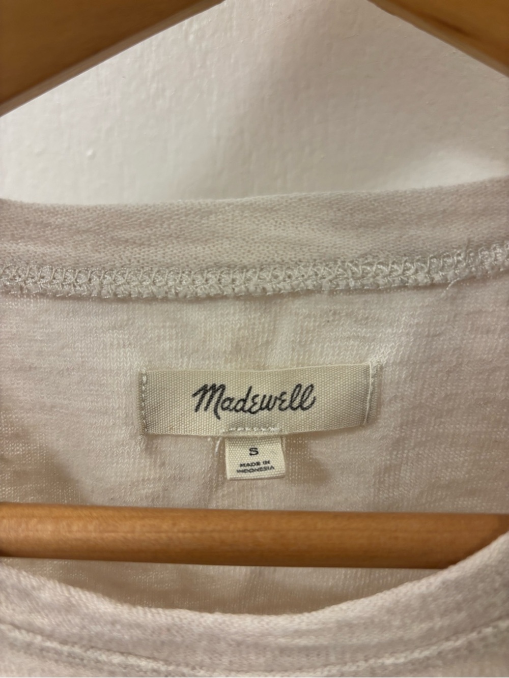 Madewell Retro Rainbow Stripes Cream Short-Sleeve Tee Shirt Sweet Magnolias S - Picture 5 of 9